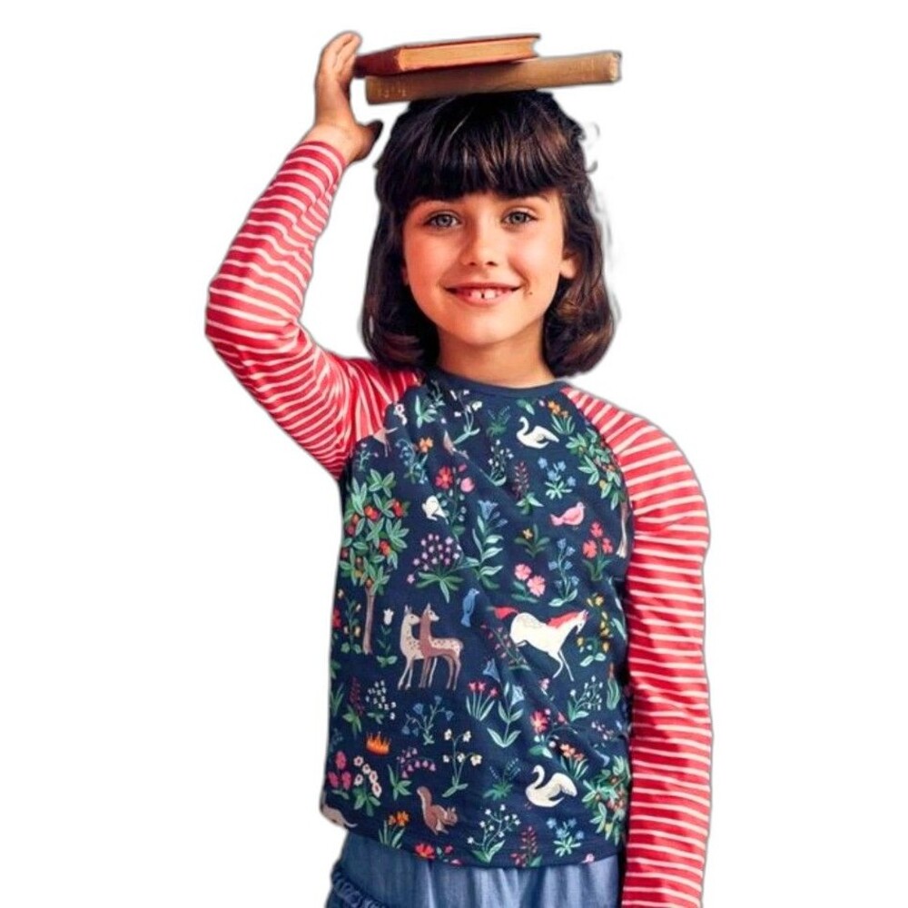 mini boden girls 5-6 years Long Sleeve Whimsical Creatures Shirt